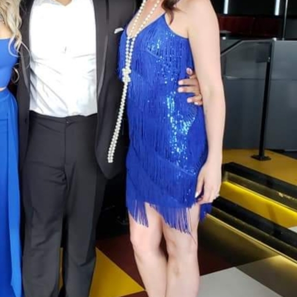 From Harajuku Japan - Blue Flapper Dress - Size Medium - Picture 3 of 6